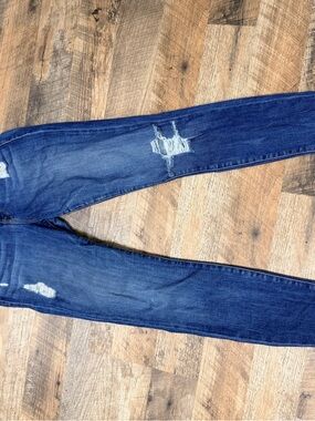Frame Denim Women's Dark Blue Distressed Skinny Jeans